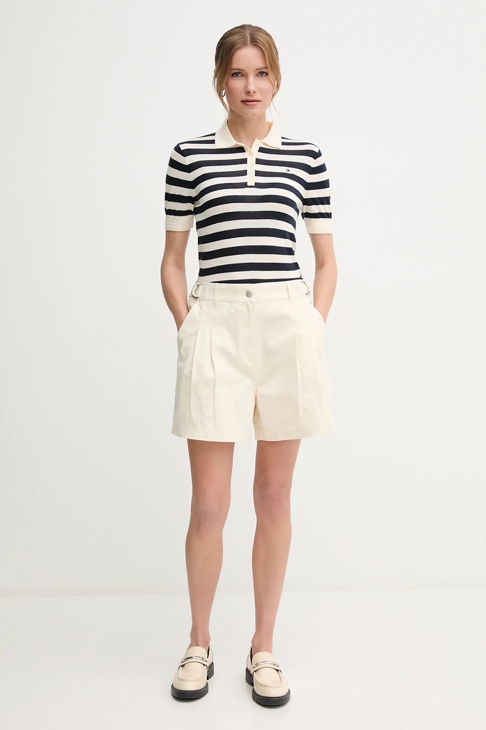 Pamučne kratke hlače Barbour Cecile LST0019CR31 bež SS25
