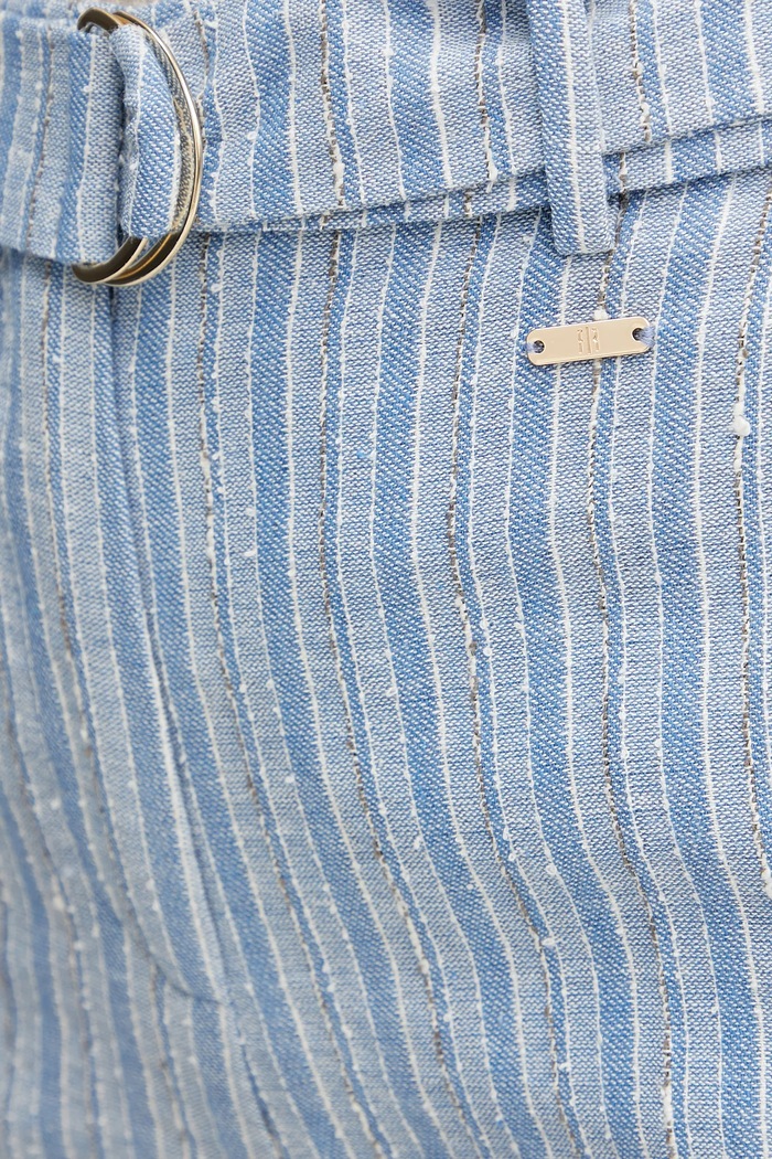 Fracomina pantaloni scurți din amestec de in albastru FS25SV6004W402Q6