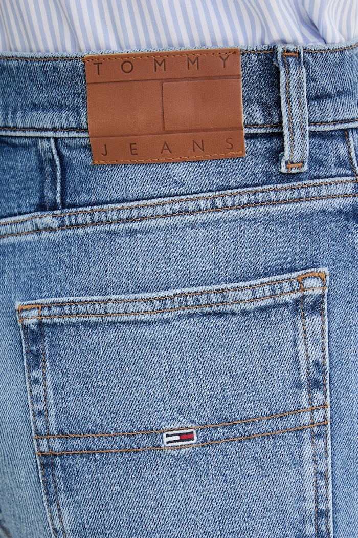 Rifľové krátke nohavice Tommy Jeans modrá DW0DW20092