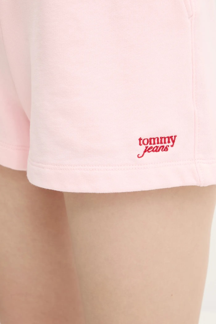 Odzież Tommy Jeans szorty bawełniane DW0DW20353 różowy