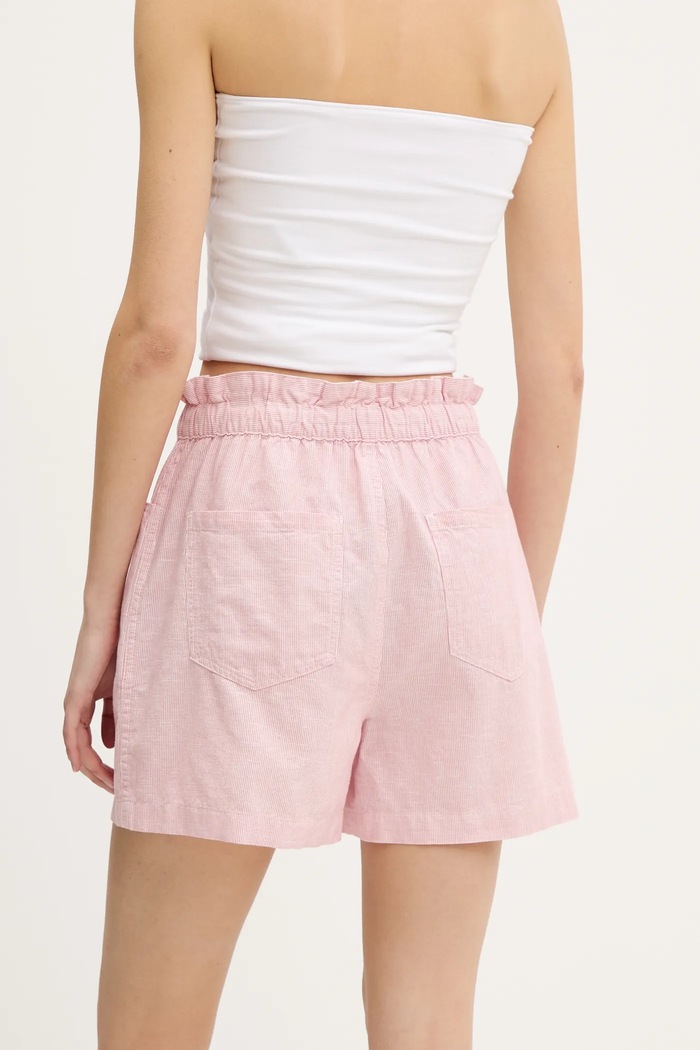 Odzież Tommy Jeans szorty z domieszką lnu DW0DW20360 różowy