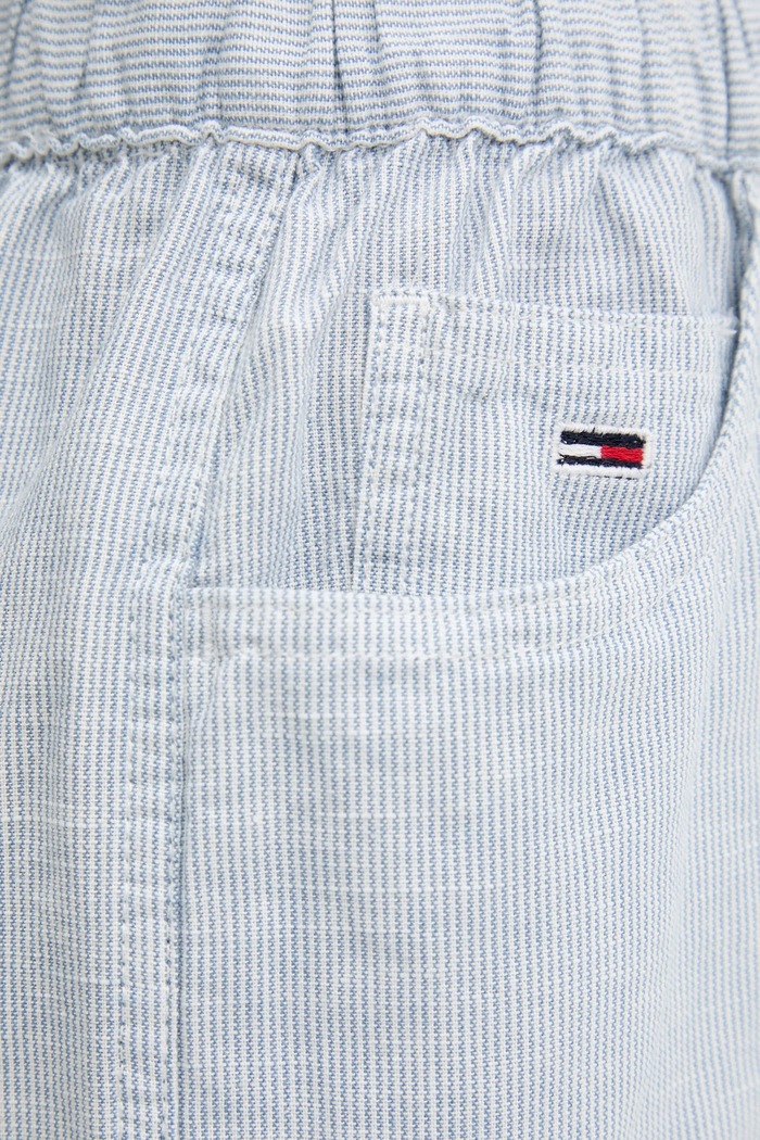 Kratke hlače s dodatkom lana Tommy Jeans DW0DW20360 plava