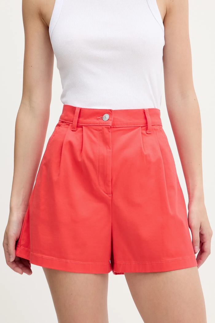 Tommy Jeans szorty tkanina czerwony DW0DW21643