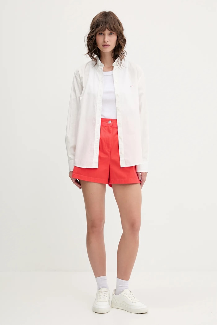 Tommy Jeans szorty DW0DW21643 czerwony SS25