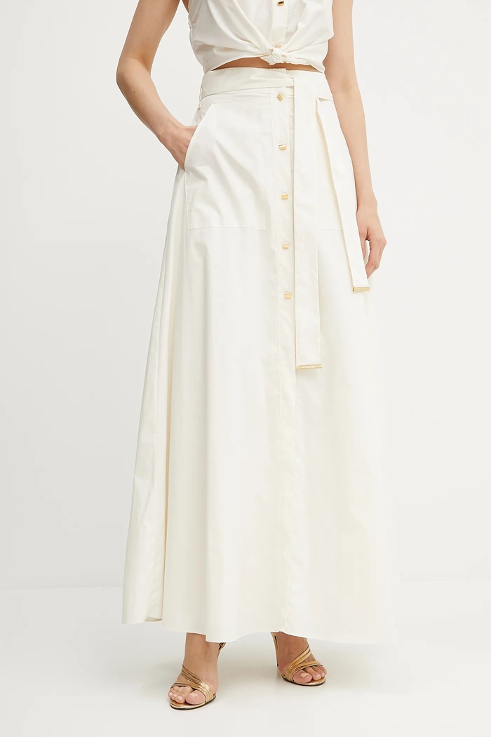 Marciano by Guess pamut szoknya PAT sima bézs 5GGD20.7315A
