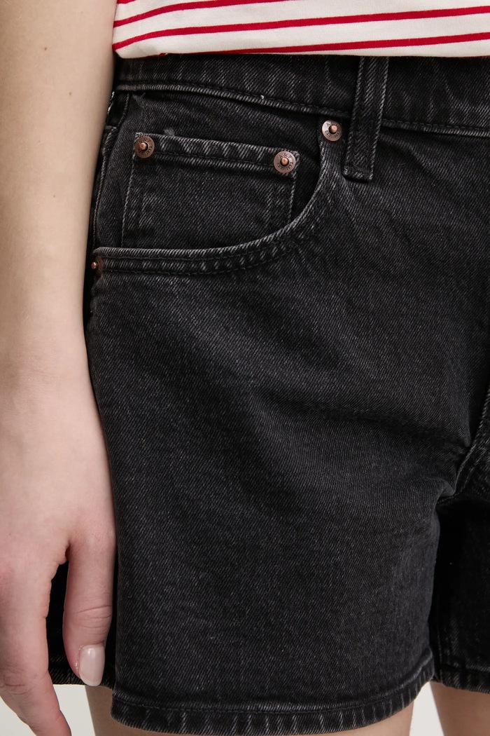Rifľové krátke nohavice Abercrombie & Fitch čierna KI149.5123.975