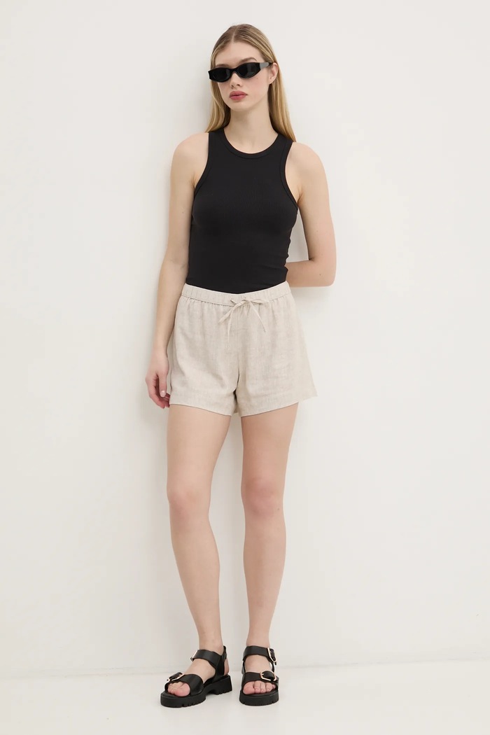 Abercrombie & Fitch pantaloni scurti din in KI149.5190.410 bej SS25