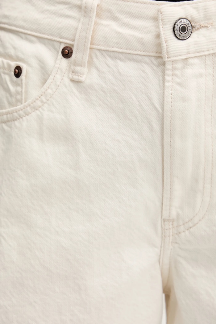 Rifľové krátke nohavice Abercrombie & Fitch béžová KI149.5205.178