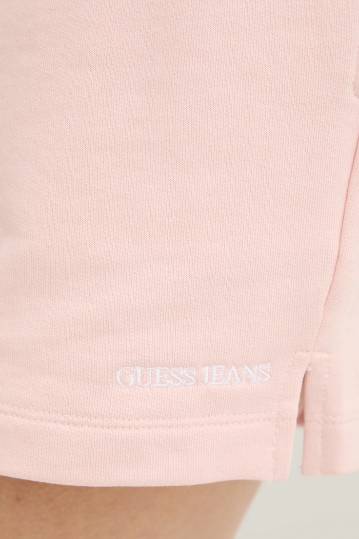 Βαμβακερό σορτσάκι Guess Jeans ροζ W5GD0O.K68I4