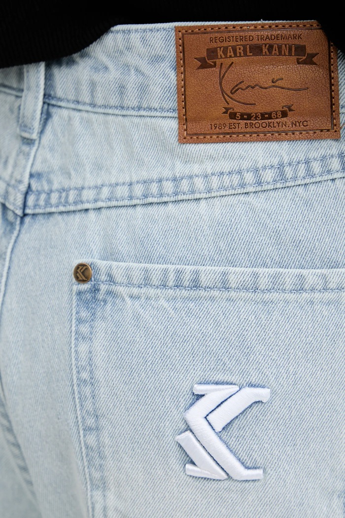 Karl Kani pantaloni scurți jeans albastru 6110098