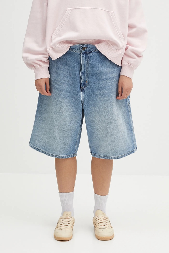 Carhartt WIP denim shorts Brandon Single Knee Short cotton blue I034875.01UR