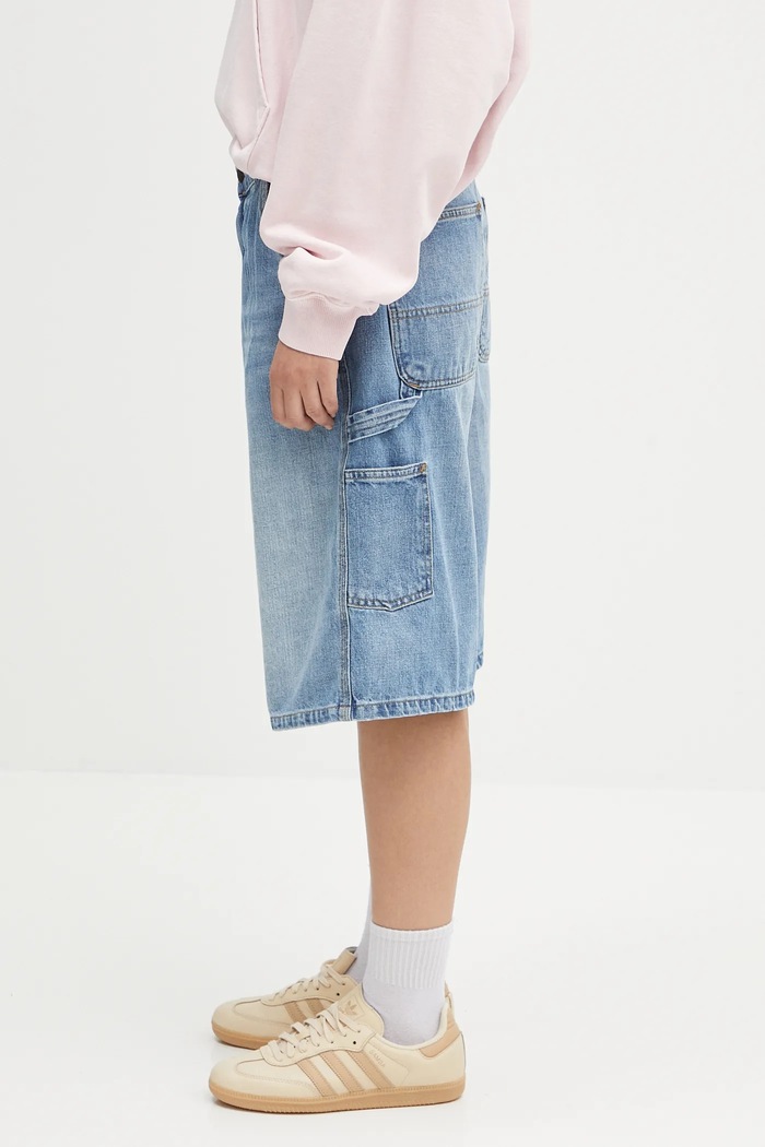 Carhartt WIP denim shorts Brandon Single Knee Short I034875.01UR blue SS25