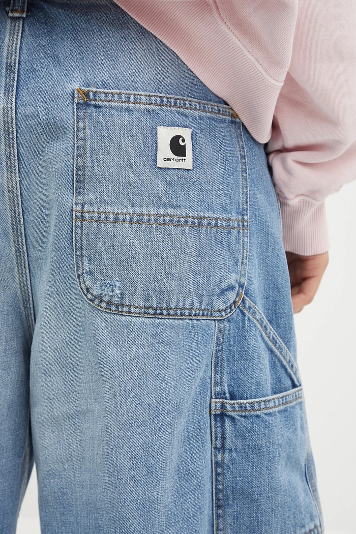 Carhartt WIP denim shorts Brandon Single Knee Short blue I034875.01UR