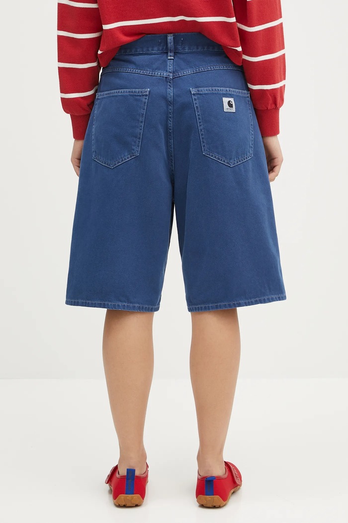 Džínové šortky Carhartt WIP Brandon Short I034839.E74J námořnická modř SS25