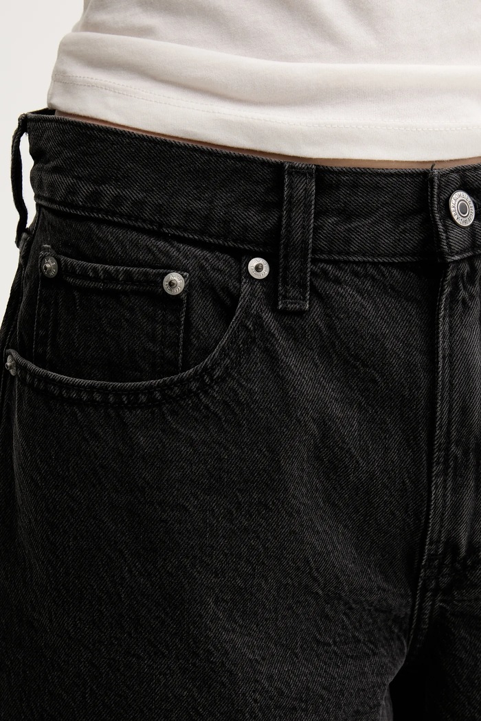 Džínové šortky Abercrombie & Fitch černá KI149.5120.975