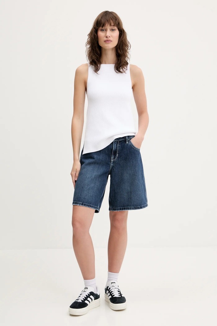 Hollister Co. szorty jeansowe KI349.5221.278 granatowy SS25