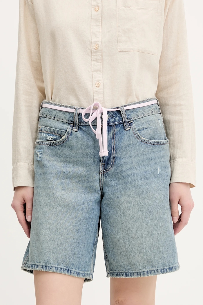 Džínové šortky Hollister Co. medium modrá KI349.5099.278