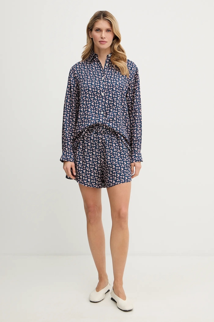 A.P.C. szorty Short Audrey VIALN.F10208 granatowy SS25