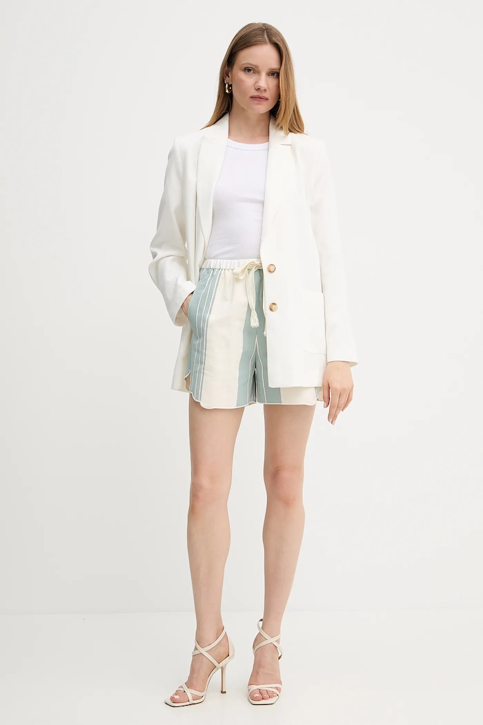 Forte Forte pantaloncini in lino misto 13807.my.pants beige SS25