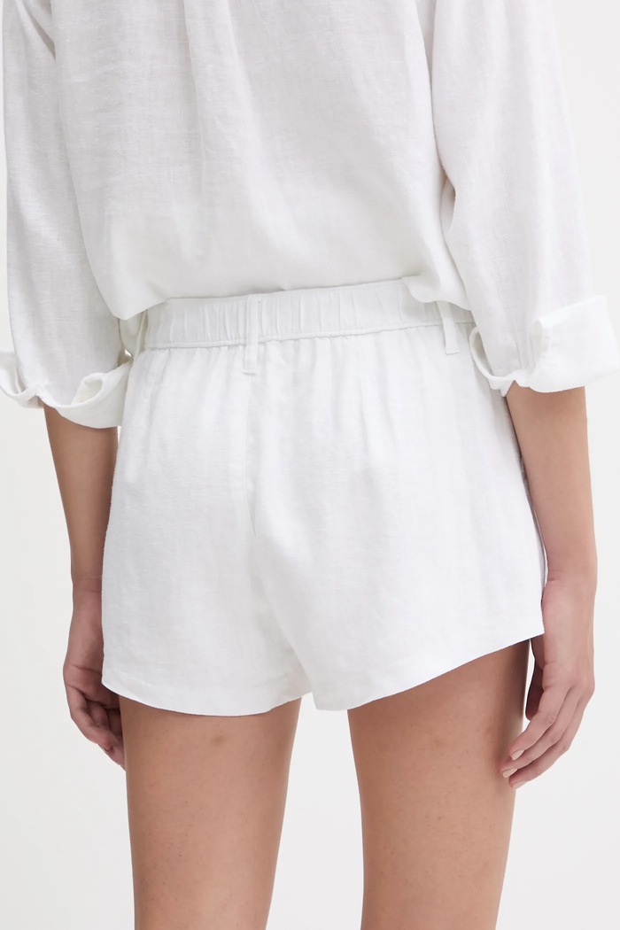 Odzież Hollister Co. szorty lniane KI349.5124.100 biały
