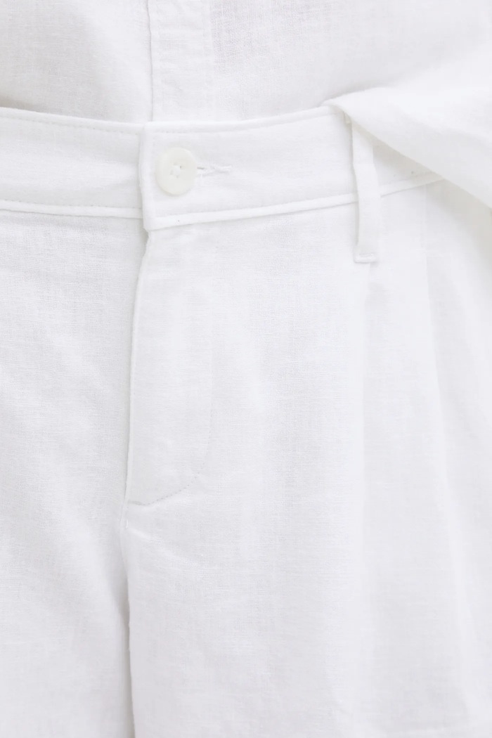Hollister Co. szorty lniane biały KI349.5124.100