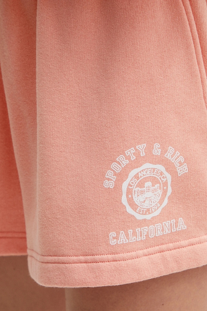 Sporty & Rich pantaloncini California Emblem Soft Disco rosa SH052625218P141