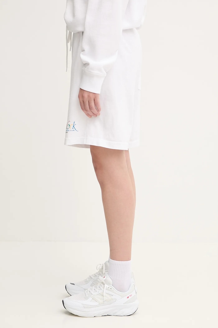 Sporty & Rich pantaloncini in cotone Ny 94 Gym SH039622034WH57 bianco SS25