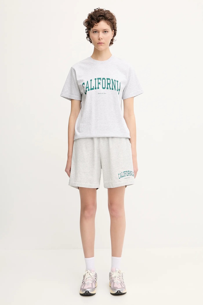 Sporty & Rich pantaloni scurți California Gym gri SH039622501GY03