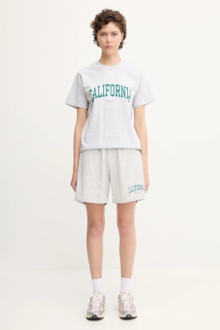 Sporty & Rich pantaloni scurți California Gym gri SH039622501GY03