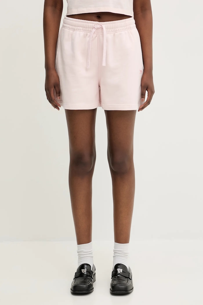 Бавовняні шорти Maison Kitsuné Baby Fox Patch Regular гладкий рожевий MW01113KM0325