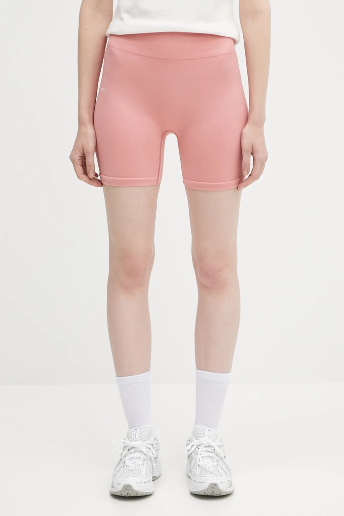 Σορτς Pangaia Plant-Stretch Compressive Shorts με ελαστάν ροζ 10002485