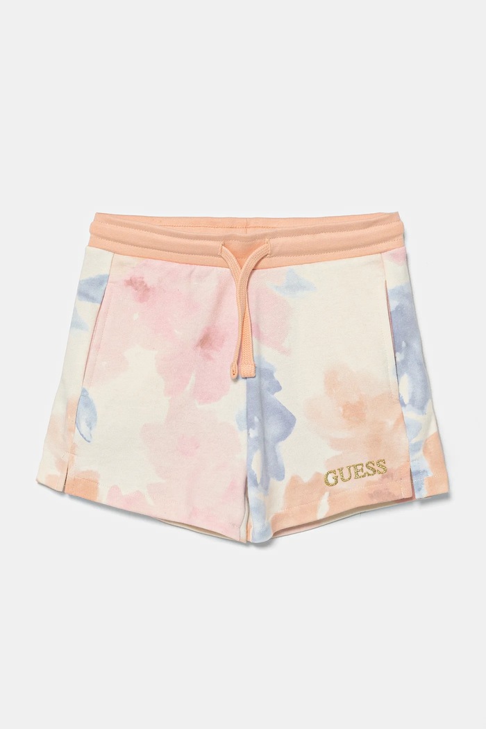 Детски памучен къс панталон Guess памук син K5RD08.KA6R4.PPYA