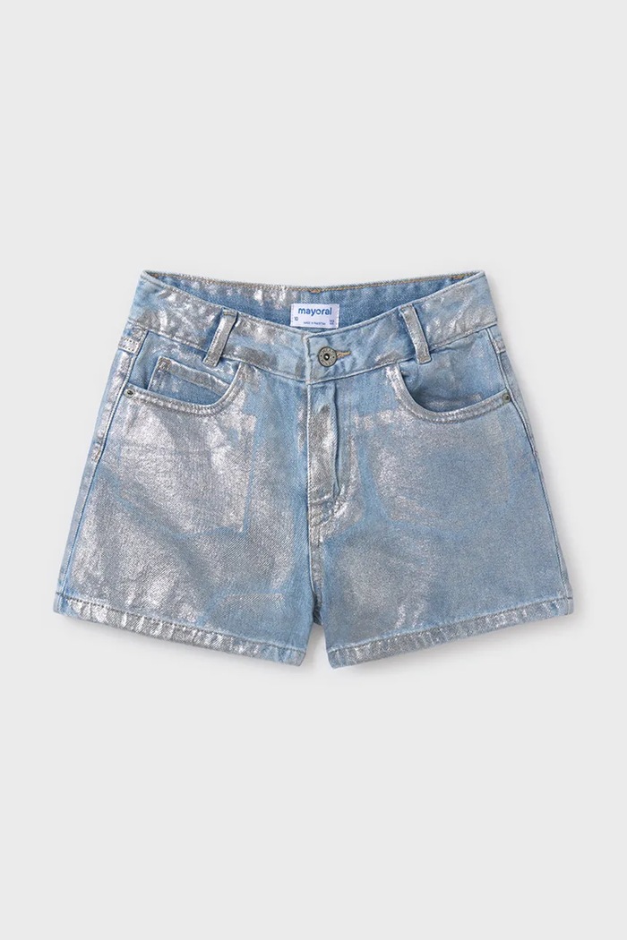 Mayoral pantaloni scurti din denim pentru copii 6217.8E.Junior.PPYA albastru SS25