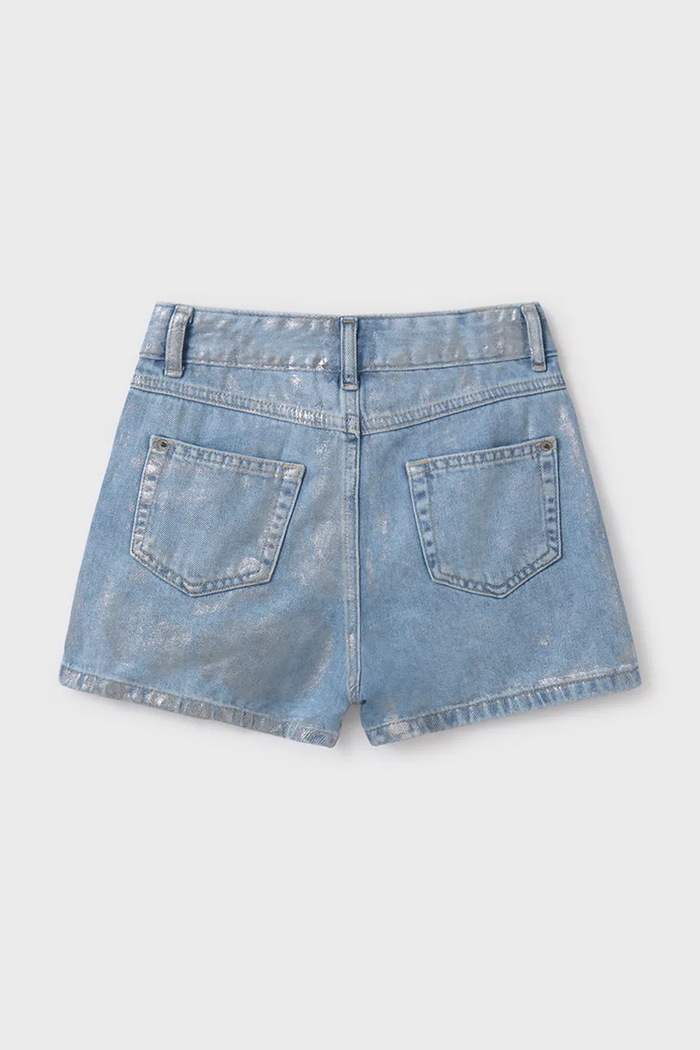 Fete Mayoral pantaloni scurti din denim pentru copii 6217.8E.Junior.PPYA albastru