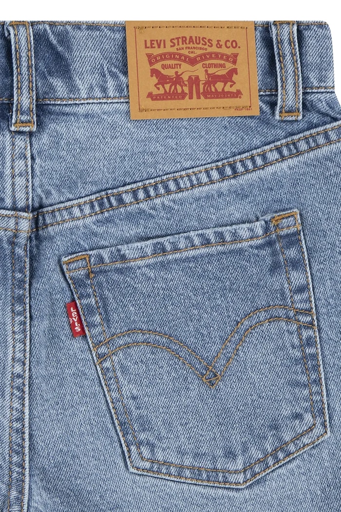 Dievča Detské rifľové krátke nohavice Levi's 94 BAGGY SHORT 3EM221 modrá