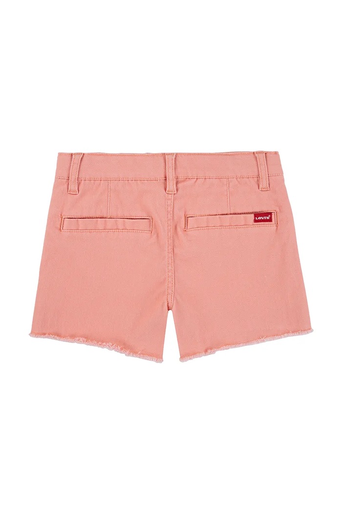 Levi's szorty bawełniane dziecięce DOUBLE SHANK SHORT 3EM226 pomarańczowy SS25