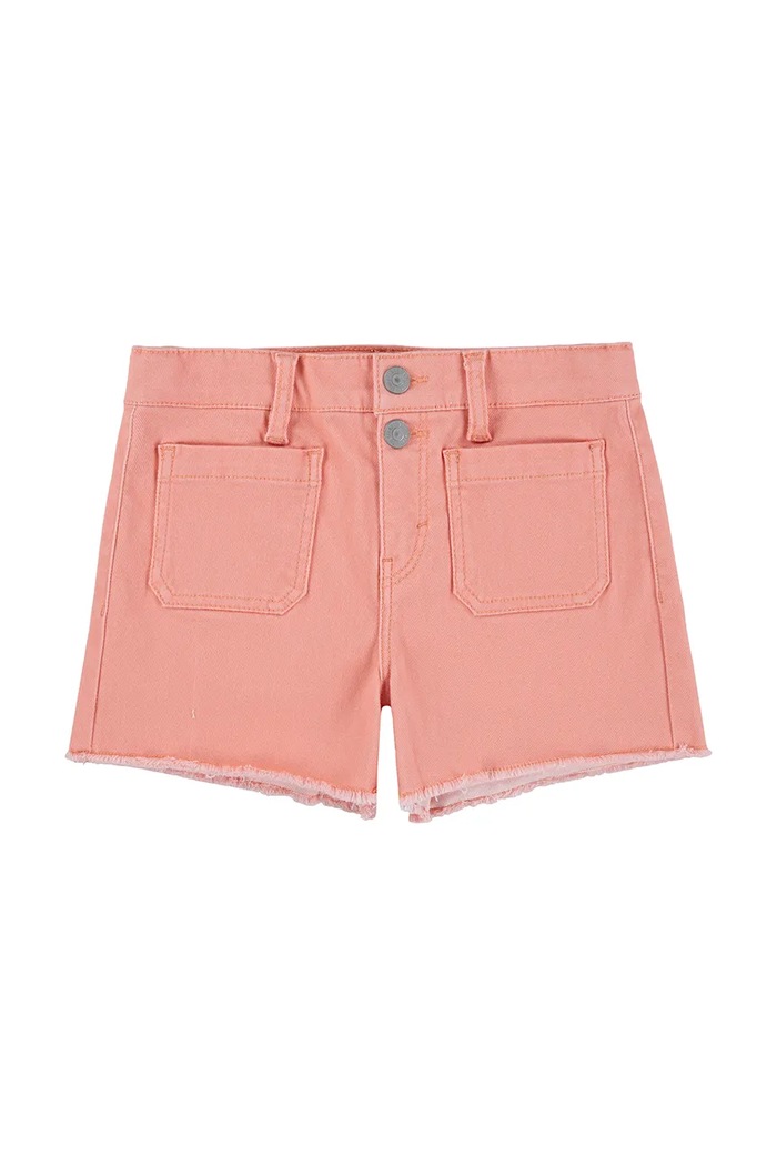 Otroške bombažne kratke hlače Levi's DOUBLE SHANK SHORT Pletenina oranžna 4EM226