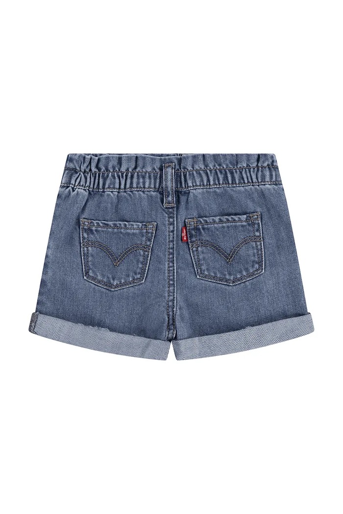 Dječje traper kratke hlače Levi's PLEAT PAPER BAG SHORT 1EM255 plava SS25
