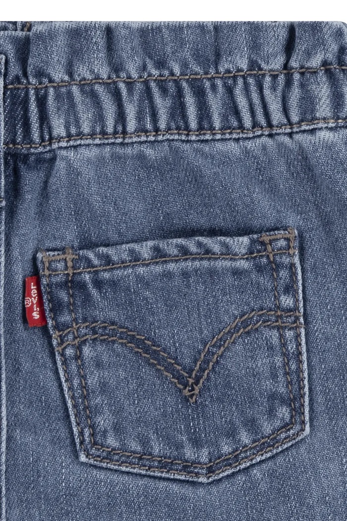 Djevojčice Dječje traper kratke hlače Levi's PLEAT PAPER BAG SHORT 1EM255 plava