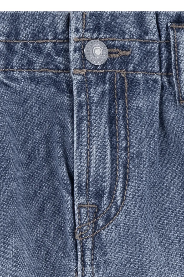 Dječje traper kratke hlače Levi's PLEAT PAPER BAG SHORT plava 1EM255