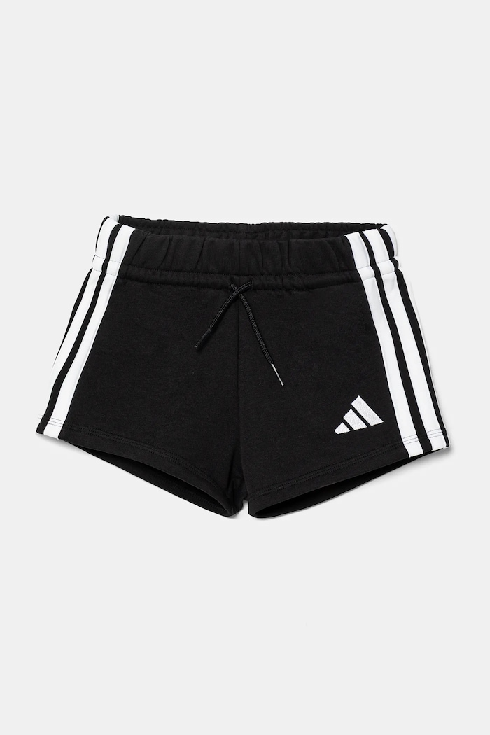 Παιδικό σορτς adidas πλεκτό ύφασμα μαύρο JJ3386