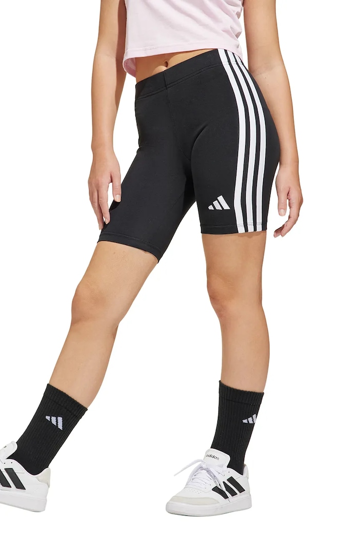 Detské krátke nohavice adidas s elastanom čierna JF3677
