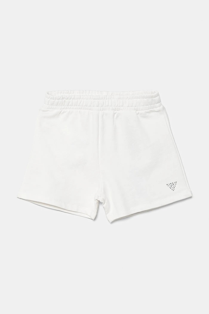Dětské bavlněné šortky Guess pletenina bílá J5GD38.KCRP0.PPYA