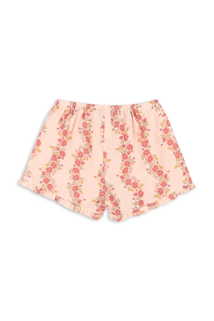 Момиче Детски памучен къс панталон Konges Sløjd COCO SHORTS GOTS KS102277 розов