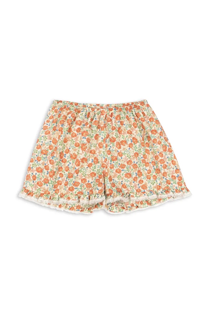 Konges Sløjd szorty bawełniane dziecięce VERBENA SHORTS GOTS KS102298 pomarańczowy SS25