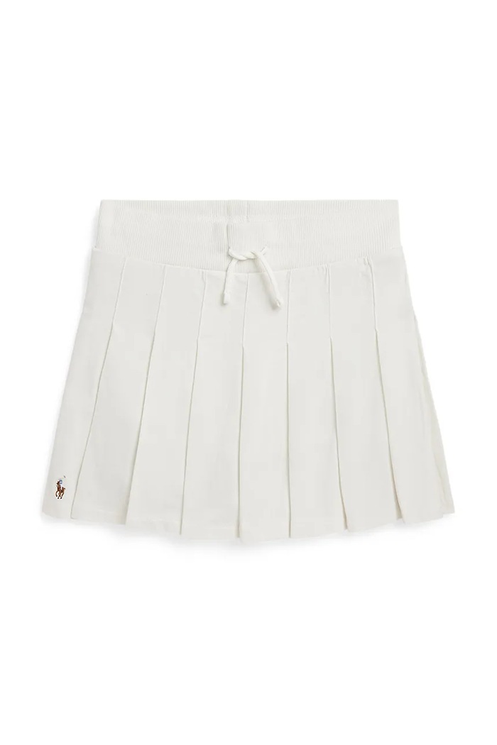 Dětská bavlněná sukně Polo Ralph Lauren mini béžová 313971039001