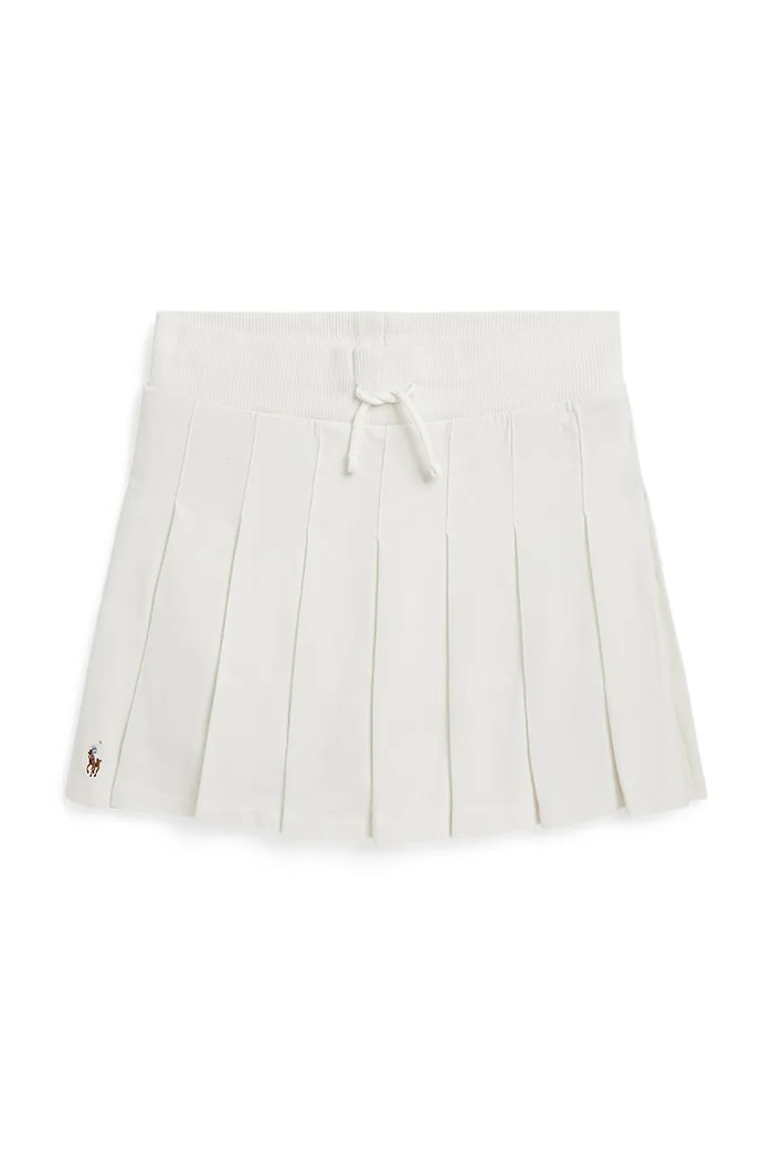 Dětská bavlněná sukně Polo Ralph Lauren mini béžová 313971039001