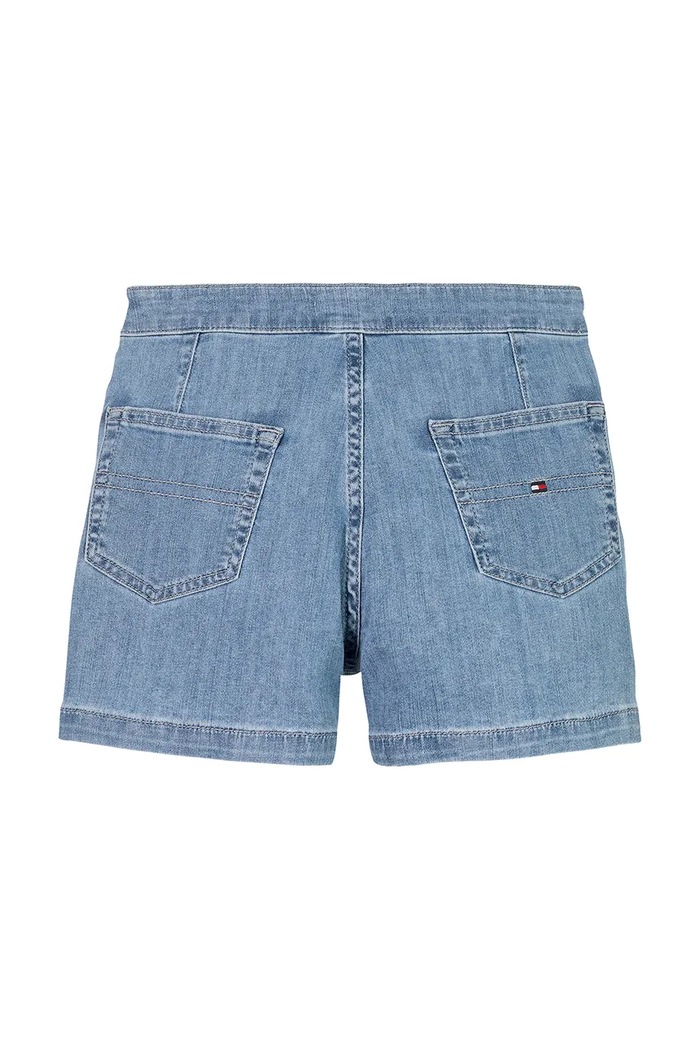 Dziewczynka Tommy Hilfiger szorty jeansowe KG0KG08451.128.176.PPYA niebieski