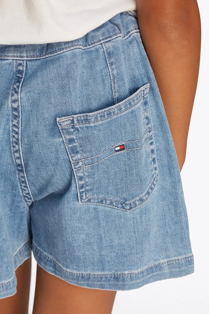 Tommy Hilfiger szorty jeansowe KG0KG08451.128.176.PPYA niebieski
