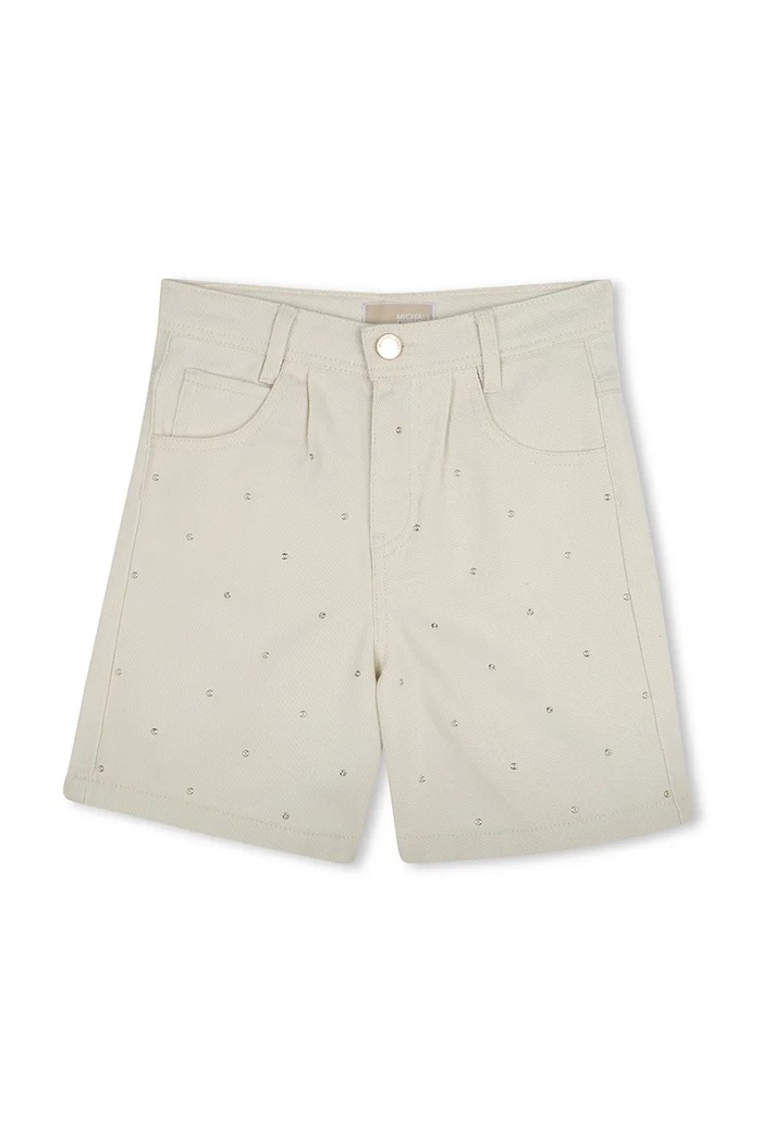 Detské bavlnené šortky Michael Kors R30341.156 béžová SS25
